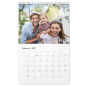 Calendrier Collage de photos de famille Amour Script 2027 (Feb 2027)