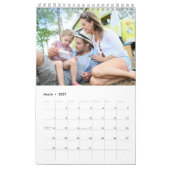 Calendrier Collage de photos de famille Amour Script 2027 (Mar 2027)