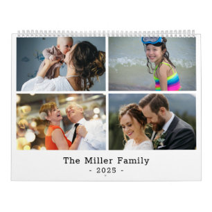 Calendrier Collage de photos de famille personnalisées Calend