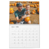 Calendrier Collage photo Calligraphie simple Créez votre prop (Mar 2026)