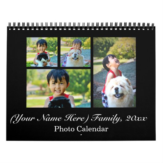 Calendrier Collage photo et couverture 2024 sur mesure (Protection)