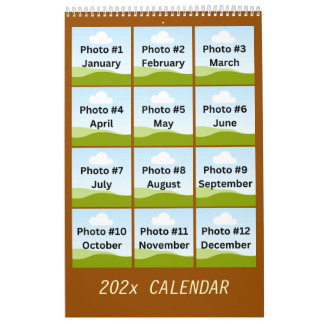 Calendrier Collage photo moderne simple minimaliste personnal