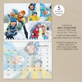 Calendrier Collage Photo Simple 5 Par Mois Sur Mesure