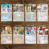 Calendrier Collage Photo Simple 5 Par Mois Sur Mesure