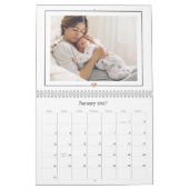 Calendrier Collage photo simple et chic | Amour avec coeur (Jan 2027)