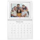 Calendrier Collage photo simple et chic | Amour avec coeur (Feb 2026)