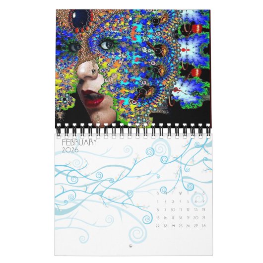CALENDRIER COLLECTION D'ART FRACTAL 2014 (Feb 2026)