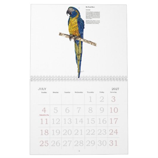 Calendrier Collection de faune en voie de disparition (Jul 2027)