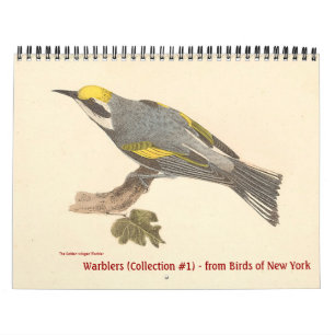 Calendrier Collection de parulines no 1 Lithographies d'oisea