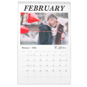 Calendrier Collection photo de la famille blanche moderne 202 (Feb 2026)