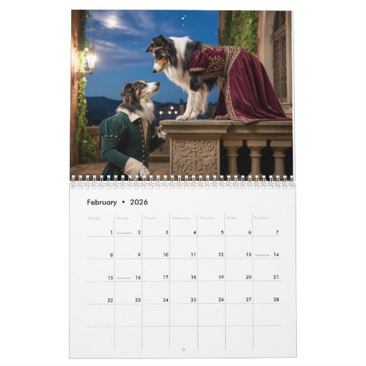 Calendrier Collie Calendar (Feb 2026)