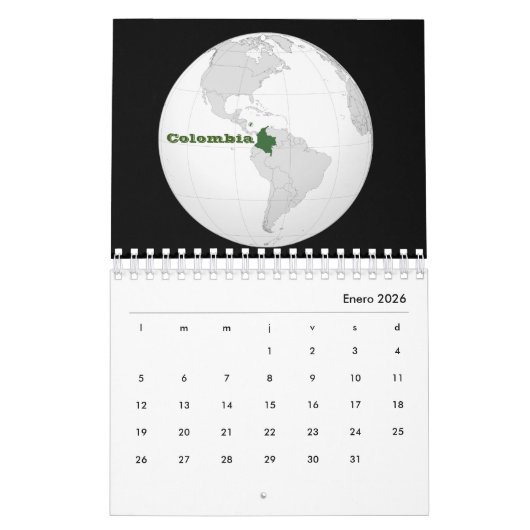 Calendrier Colombie (Jan 2026)