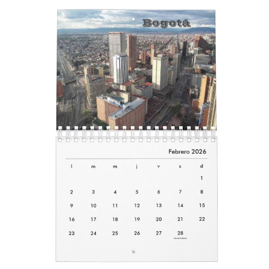 Calendrier Colombie (Feb 2026)