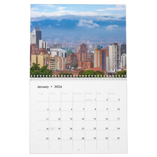 Calendrier Colombie (Jan 2026)