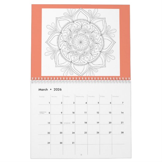 Calendrier Color Me (Mar 2026)