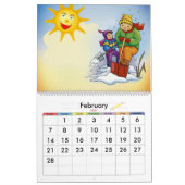 Calendrier coloré de 2012 enfants (Feb 2027)