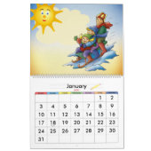 Calendrier coloré de 2012 enfants (Jan 2027)