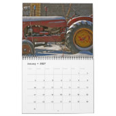 Calendrier coloré de tracteurs : Année de (Jan 2027)