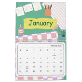 Calendrier Coloré Mignon 2026 (Jan 2027)