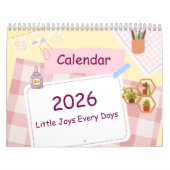 Calendrier Coloré Mignon 2026 (Protection)