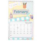 Calendrier Coloré Mignon 2026 (Feb 2027)