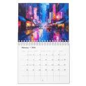 Calendrier Colorful Impasto Art Calendar (Feb 2026)