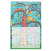 Calendrier Colorful Tree Creatures Whimsical 2022 Animal Art (Jan 2027)