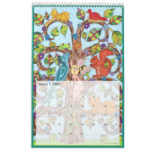 Calendrier Colorful Tree Creatures Whimsical 2022 Animal Art (Mar 2027)