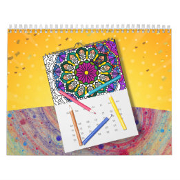 Calendrier Coloriage DIY Mandala Contour Art 