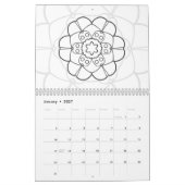 Calendrier Coloriage DIY Mandala Contour Art (Jan 2027)