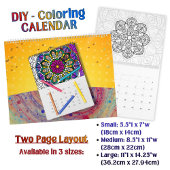Calendrier Coloriage DIY Mandala Contour Art