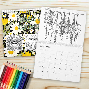 Calendrier Colorie Moi Plantes, Fleurs et Jardinage