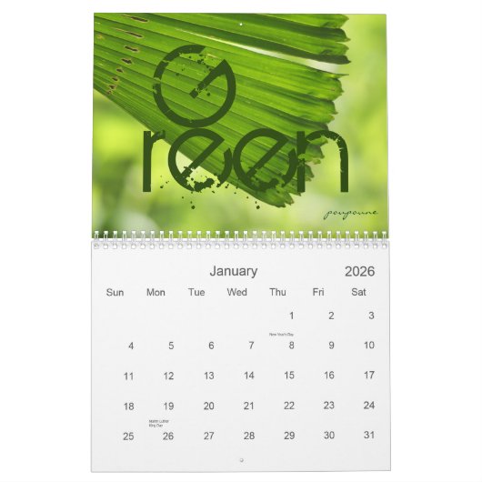 Calendrier colours (Jan 2026)