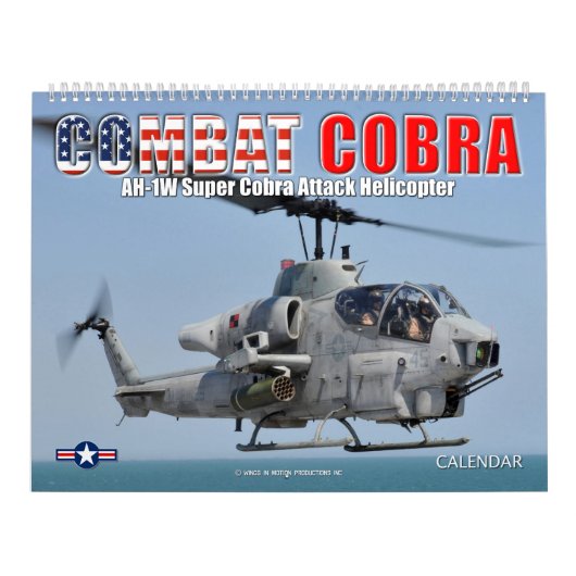 Calendrier COMBAT COBRA - hélicoptère d'attaque AH-1 (Protection)