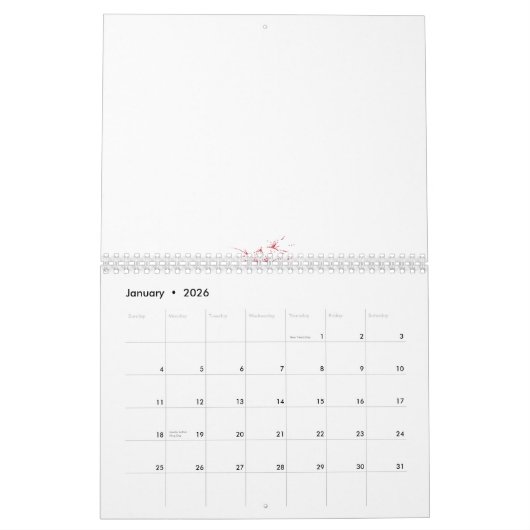 Calendrier Conception abstraite de plusieurs formes de fleurs (Jan 2026)