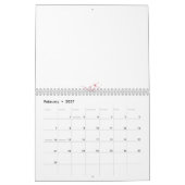 Calendrier Conception abstraite de plusieurs formes de fleurs (Feb 2027)