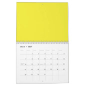 Calendrier Conception avec un Arrière - plan jaune et une bor (Mar 2027)