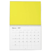 Calendrier Conception avec un Arrière - plan jaune et une bor (Feb 2027)