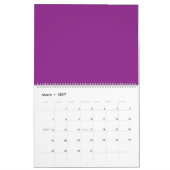 Calendrier Conception avec un Arrière - plan violet étonnant  (Mar 2027)