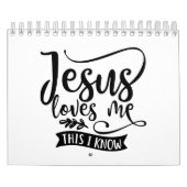 Calendrier Conception chrétienne Jésus m'aime (Protection)