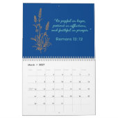 CALENDRIER CONCEPTION D'ART SIMPLE EN LIGNE DE FLEURS | RETRO (Mar 2027)