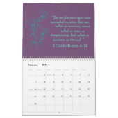 CALENDRIER CONCEPTION D'ART SIMPLE EN LIGNE DE FLEURS | RETRO (Feb 2027)