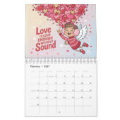 Calendrier Conception de dessin animé Quirky Deaf Awareness (Feb 2027)