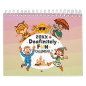 Calendrier Conception de dessin animé Quirky Deaf Awareness (Protection)