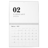 Calendrier Conception de Luxe Simple (Feb 2027)