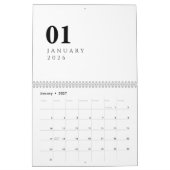 Calendrier Conception de Luxe Simple (Jan 2027)