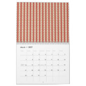 Calendrier Conception de motif à rayures désertiques boho (Mar 2027)