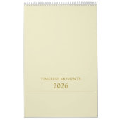 Calendrier Conception de typographie simple et propre (Protection)