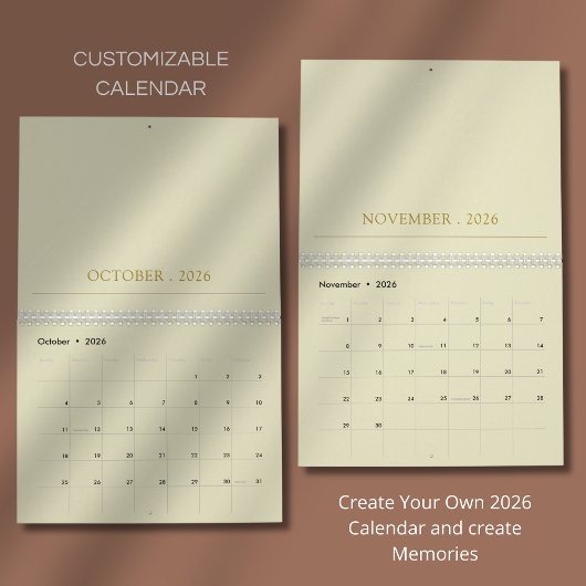 Calendrier Conception de typographie simple et propre