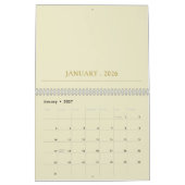Calendrier Conception de typographie simple et propre (Jan 2027)